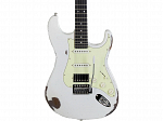 GUITARRA TAGIMA TG 580 STRATO OW DF/MG ESCALA ESCURA  OLYMPIC WHITE
