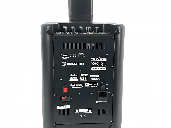 CAIXA WALDMAN SISTEMA TORRE AMPLIFICADO TWR-1400CH - 350WTS - COM BATERIA