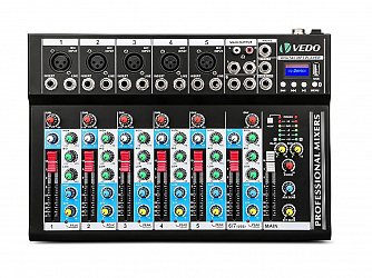 MESA VEDO 7 CANAIS EF/EQ VDA107L - BLUETOOTH