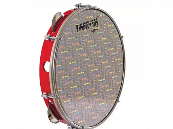 PANDEIRO SPANKING VANGUARDA 10 ABS VERMELHO PELE HOLOGRAFICA PRATA PANDEIRO SPANKING VANGUARDA 10 ABS VERMELHO PELE HOLOGRAFICA PRATA