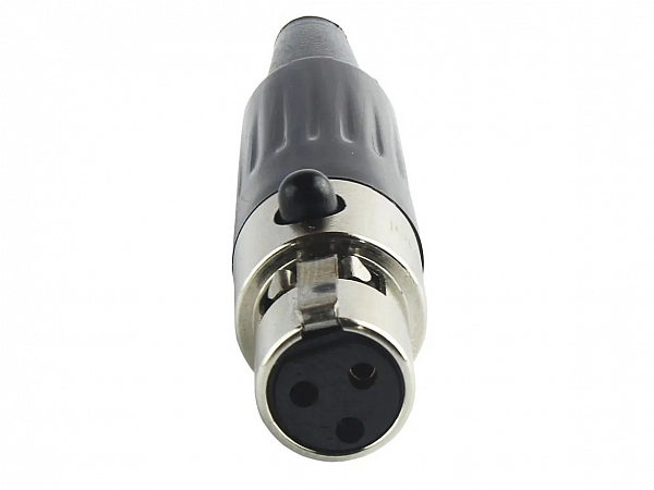 PLUG ALLCOM MINI XLR FEMEA 3 PINOS