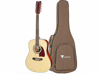 VIOLAO EAGLE AÇO ELETRICO CH 888E12 12 CORDAS NATURAL - FOLK C/BAG