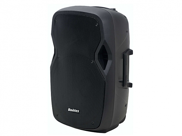 CAIXA BOOTES AMPLIFICADA BDA 1515B FM C/ BATERIA /TRIPE/MICROFONE S/FIO - 420W MUS.