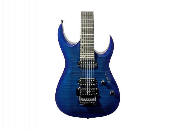 GUITARRA WALDMAN 7 CORDAS SUPER STRATO EXTRAVAGANZA WGAR277F BL BLUE
