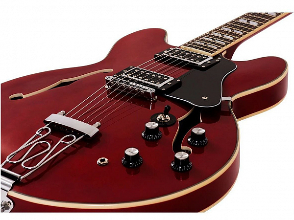 GUITARRA MICHAEL JAZZ ACTION SEMI ACUSTICA GM 1159N WR  WINE RED