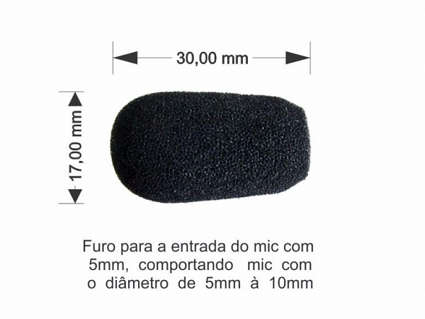 ESPUMA ARTIKA MICROFONE LAPELA E HEADSET AK 009