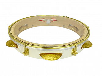 PANDEIRO CONTEMPORANEA 11 MADEIRA PRO LEVE 33CLBC BRANCO ARO DOURADO PELE CRISTAL