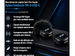 MICROFONE SEM FIO DYLAN CELEBRATE LAPELA DUPLO TM-6 USB-C / CAMERA