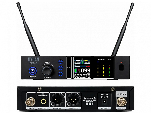 MICROFONE SEM FIO DYLAN QS 8 TALKBACK