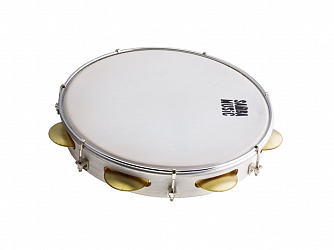 PANDEIRO SAMBA MUSIC PHX 10 MADEIRA PD10LE BRW BRANCO PELE LEITOSA
