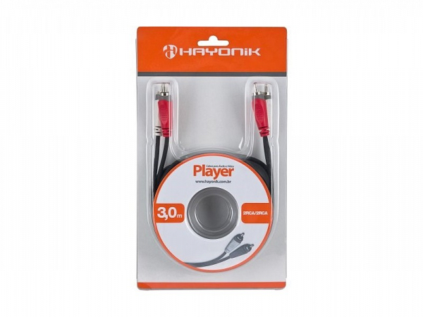 CABO HAYONIK PLAYER AUDIO E VIDEO 2RCA2 3MT