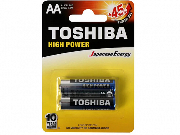 PILHA TOSHIBA ALCALINA AA LR6GCP BP-2CBH C/2