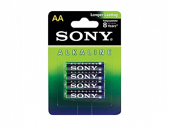 PILHA ALCALINA SONY AA B4D-BLISTER C/4