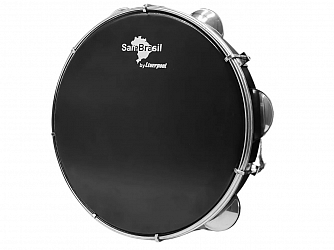 PANDEIRO SAMBA BRASIL LIVERPOOL 10 PREMIUM PRETO PELE PRETA