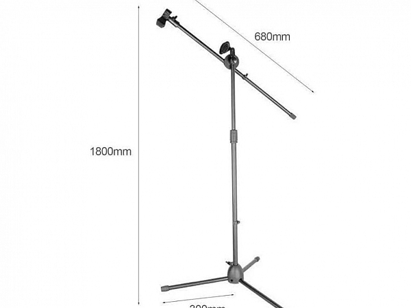 PEDESTAL MICROFONE KONECT GIRAFA C/ CACHIMBO PT-90