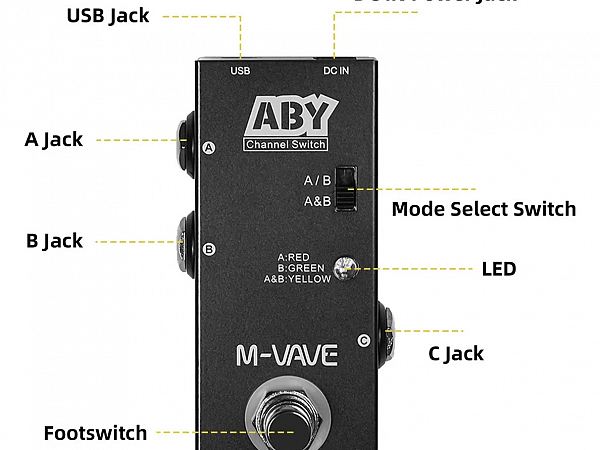 PEDAL M-VAVE ABY LINE SELECTOR VAVE786 MINI