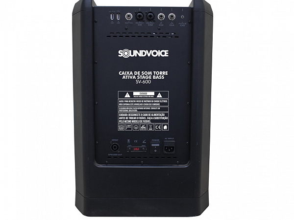 CAIXA SOUNDVOICE SISTEMA AMPLIFICADO STAGE BASS SV-600 - 600WTS - BLUETOOTH