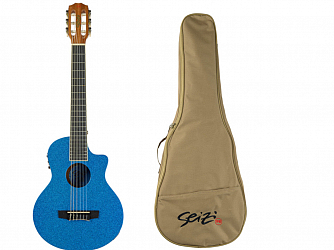 VIOLAO SEIZI NYLON MINI FUN PANDA ELETRIC ROYAL BLUE SPARKLE
