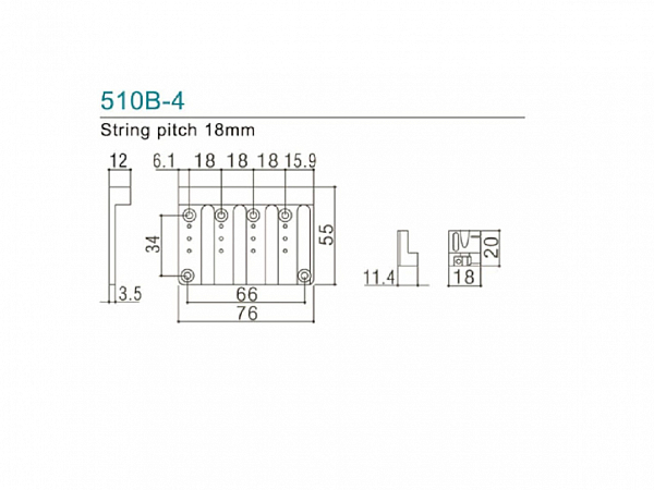 PONTE BAIXO GOTOH 4 CORDAS 510B4 CK