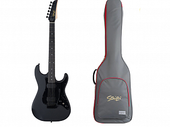 GUITARRA SEIZI KATANA VENOM HH - PH - ALL BLACK SATIN