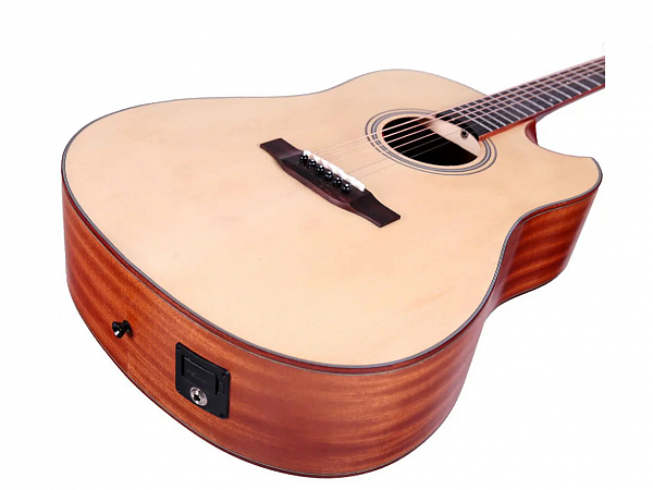 VIOLAO REDBURN RB100 AÇO ELETRICO FOLK NATURAL