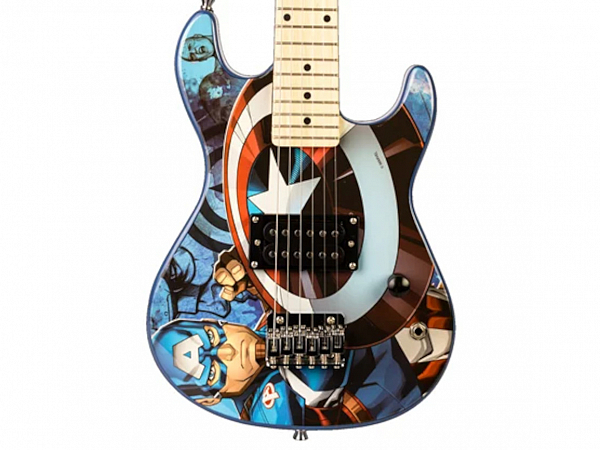 GUITARRA PHX INFANTIL GMC K2 MARVEL CAPITAO AMERICA KIDS