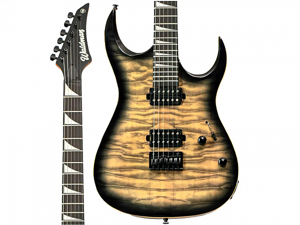 GUITARRA WALDMAN SUPER STRATO  WIG170QX NB NATURAL BURST