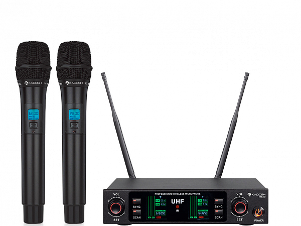 MICROFONE SEM FIO KADOSH K 492M MAO DUPLO