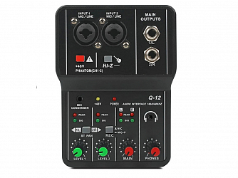 MESA TEYUN 2 CANAIS Q12 C/ INTERFACE DE AUDIO