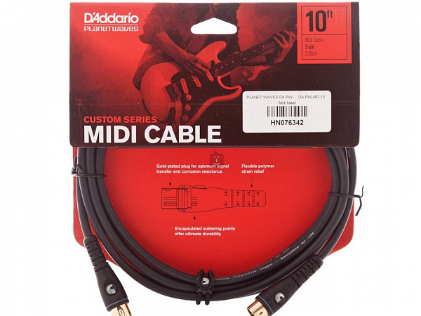 CABO PLANET WAVES MIDI PW MD10 3,05M
