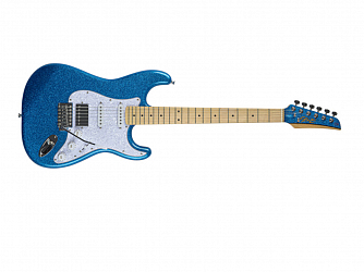GUITARRA SEIZI FUN KATANA MUSASHI HSS ROYAL BLUE SPARKLE C/ BAG