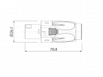 PLUG ROXTONE SPEAKON LINHA RS4F-N-BU