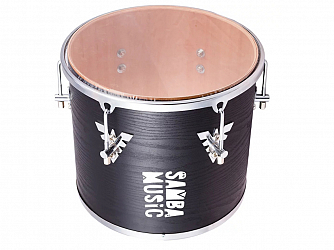 REPIQUE SAMBA MUSIC PHX 12 MAO MADEIRA 906 MM BKW PRETO PELE CRISTAL