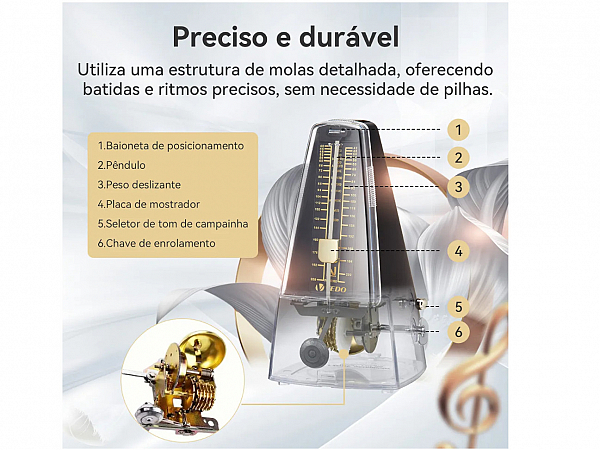 METRONOMO MECANICO VEDO VD7200
