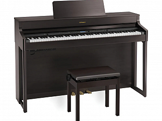 PIANO ROLAND DIGITAL HP 702 DR MARROM C/ ESTANTE E BANQUETA