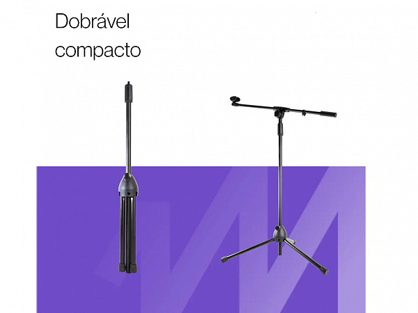 PEDESTAL MICROFONE SMART GIRAFA MINI C/ CACHIMBO SM-041