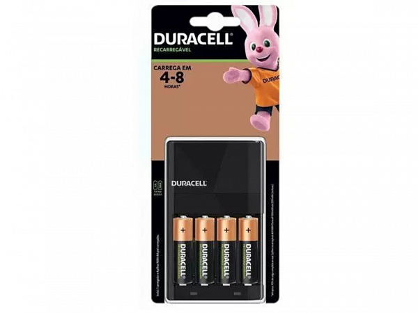 CARREGADOR DURACELL AA/AAA C/ 4 PILHAS