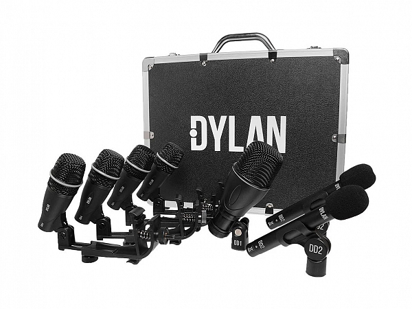 KIT MICROFONE BATERIA DYLAN DD-7 - 7PCS C/ MALETA