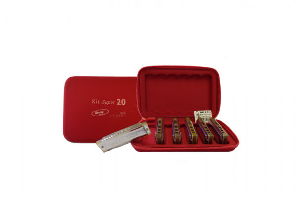 KIT GAITA HERING HARMONICA SUPER20 C/6