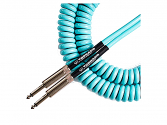 CABO SANTO ANGELO TORNADO AZUL CLARO ESPIRAL 0,50MM 9,10 MT - P10/P10