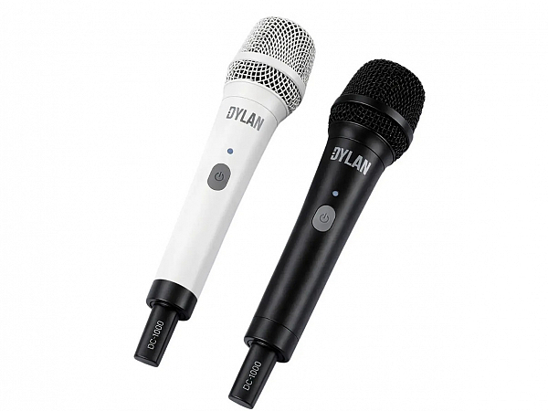 MICROFONE SEM FIO DYLAN CELEBRATE DC-1000 MAO DUPLO BAT RECARREGAVEL
