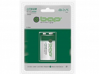 BATERIA 9V BAP RECARREGAVEL LITHIUM BAP 670