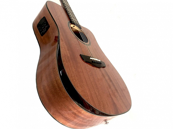 VIOLAO ZELLMER AÇO FOLK ELETRICO PROVENANCE SOLIDO MAHOGANY BRILHANTE