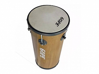 REBOLO GOPE 10 CONICO MADEIRA VERNIZ ARO PRETO PELE COURO
