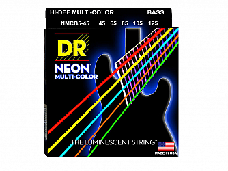 ENC BAIXO DR NEON MULTICOLOR 5 CORDAS