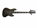 BAIXO WALDMAN JAZZ BASS 5C ATIVO GJJ505A FBF FLAMED BLACK FLAT