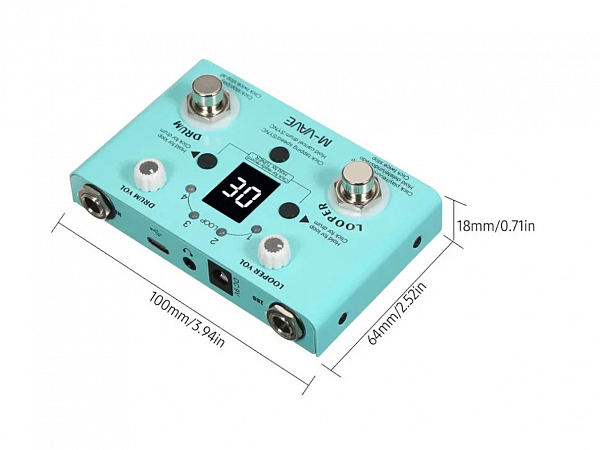 PEDAL M-VAVE DRUM E LOOPER VAVE 797 LOST TEMPO