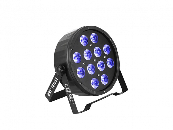 REFLETOR MAKPRO PAR 64 LED MKP 1218SL RGBWA+UV SLIM 12X18W