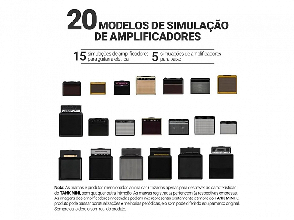 PEDALEIRA M-VAVE GUITARRA /BAIXO TANK MINI