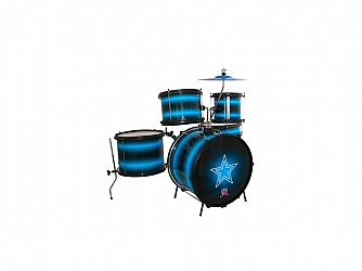 BATERIA LUEN INFANTIL STAR KIDS AZUL